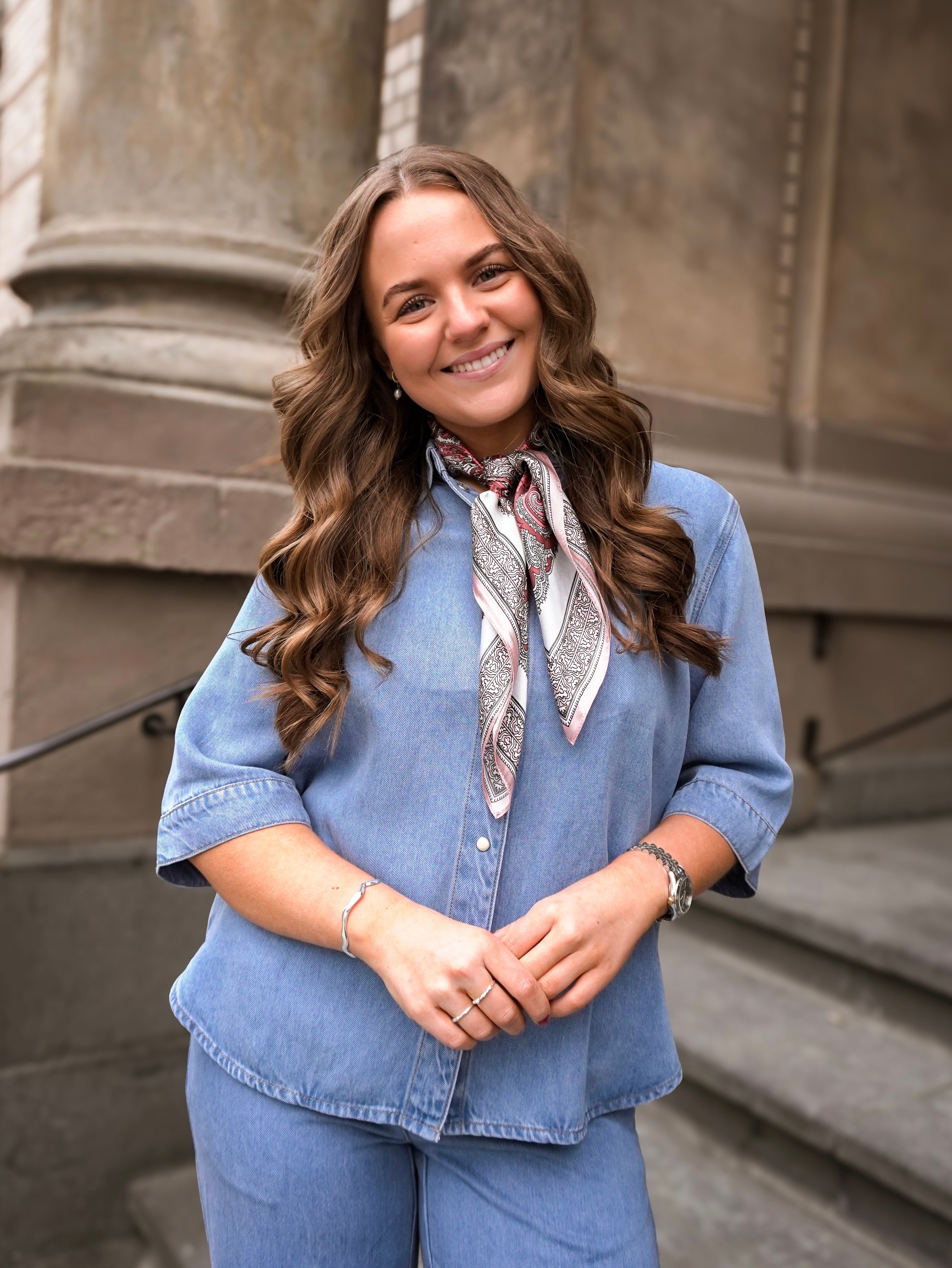 Silkeskjerf Klassisk- rosa